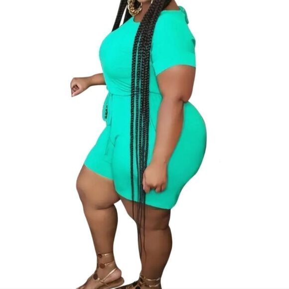 Plus size tie front romper sz 2Xl - Picture 1 of 3